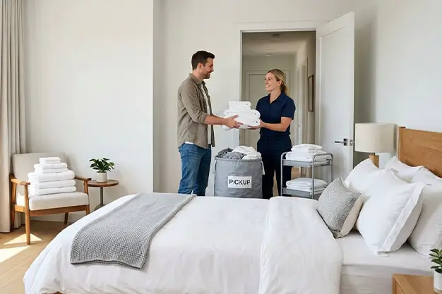 how love2laundry airbnb turnover laundry service works