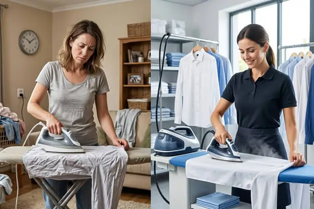 ironing at home vs professional service