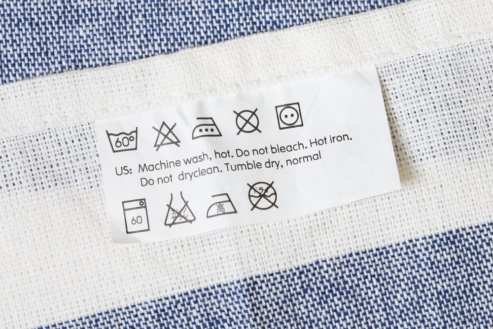 Cloth,Label,With,Laundry,Care,Instruction