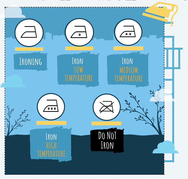 laundry symbols ironing