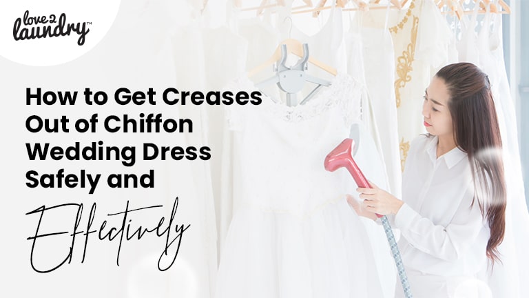 get creases out of chiffon wedding dress