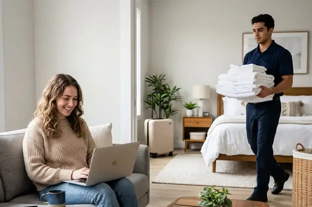 how short-term rental laundry service saves you time